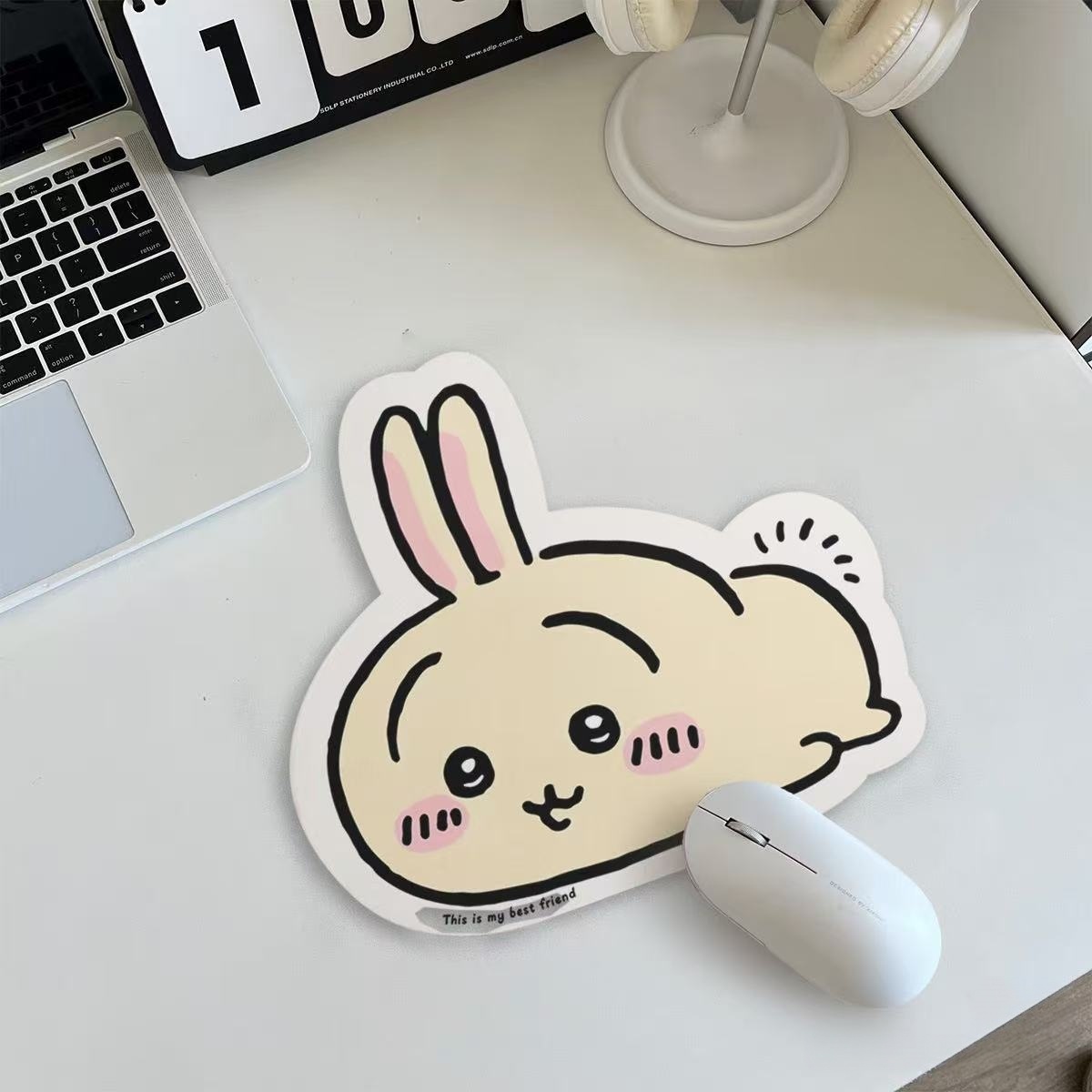 Rubber Mat Desk - Chiikawa 漫画 Jiyi Usagi Hachiware 特殊形状レザーマウスパッド