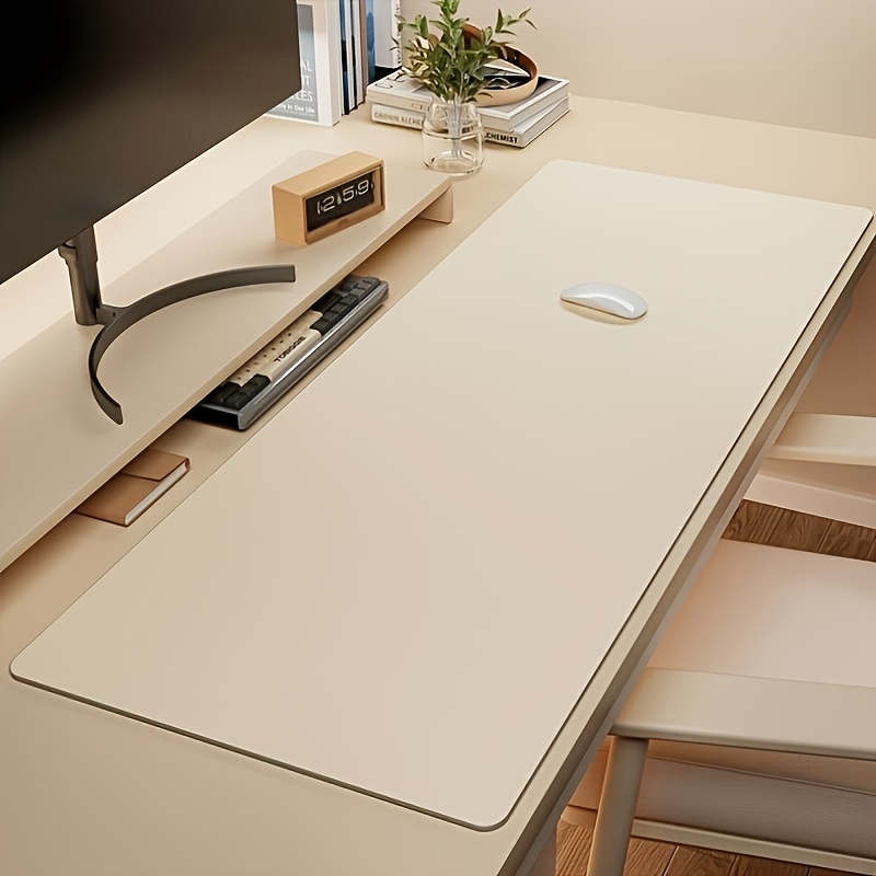 Desk Setup Clean - 1個の大型フェイクレザーマウスパッド、滑り止め防水デスクパッド、オフィス、デスク用、デスク用マウスパッド、お手入れ簡単、マウスパッド