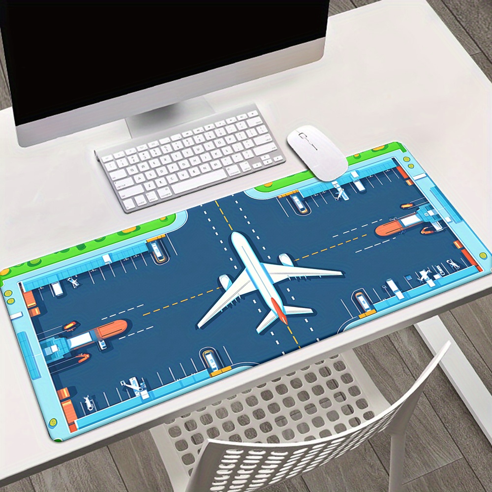 Desk Setup Gaming Pc - 飛行機滑走路マウスパッド 大型拡張デスクマット 耐久性のあるゴムベース ゲーム オフィス PCセットアップ用