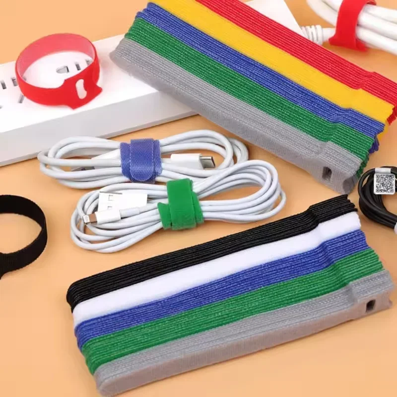Cable Box Organizer - 10/30/50個入り USBケーブルオーガナイザー ケーブルタイ ワイヤー管理ホルダー 再利用可能なクリッププロテクター ナイロンストラップ