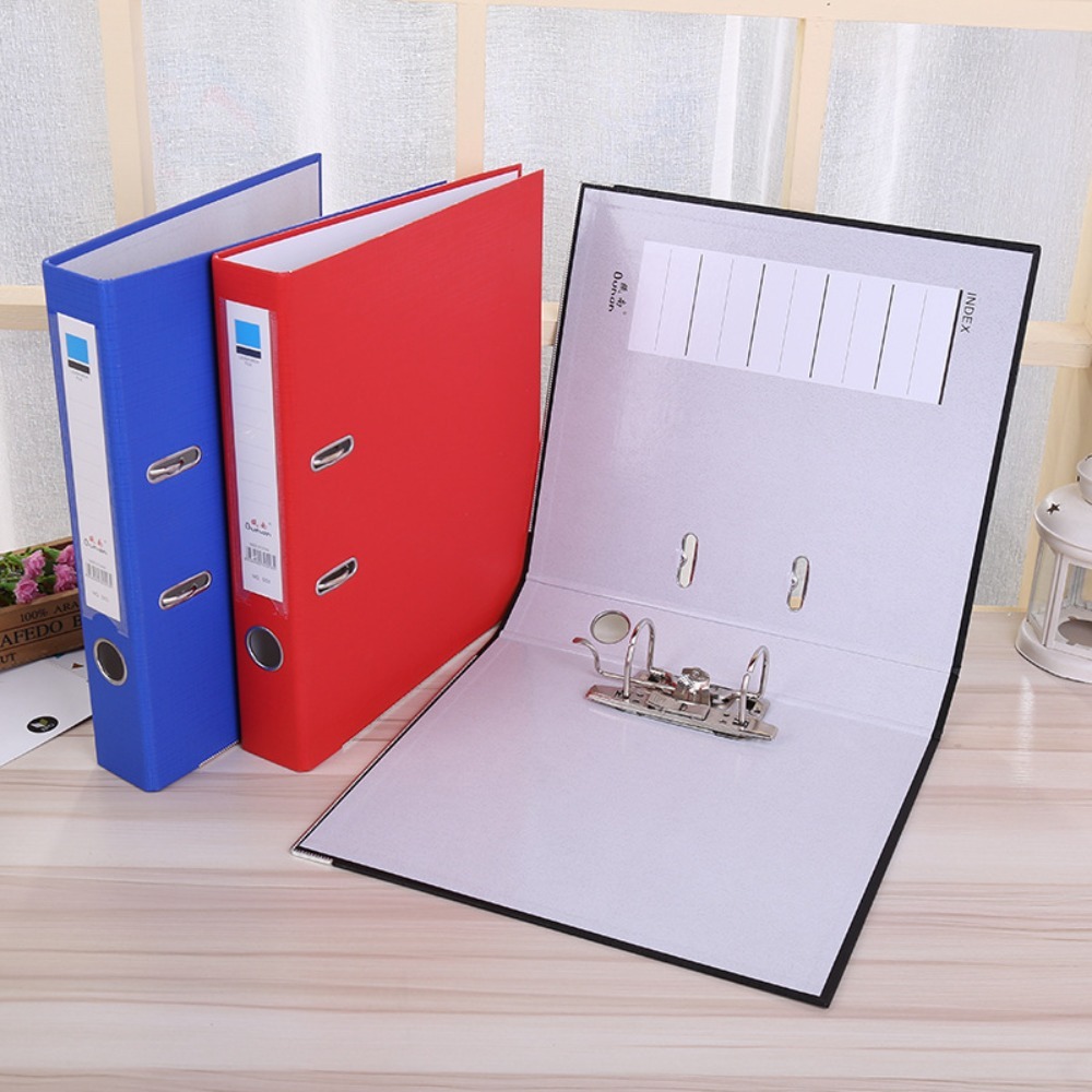 Ring Binder Box - ポータブル2リングアーチファイルレバー、大容量、2穴バインダー、プラスチックフォルダー、バインダーカバー、事務用品