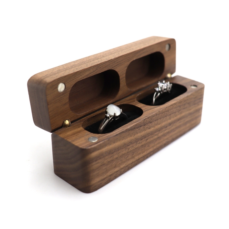 Ring Binder Box - ZB91 リングボックス結婚式用木製ダブルリングベアラーホルダー結婚式用