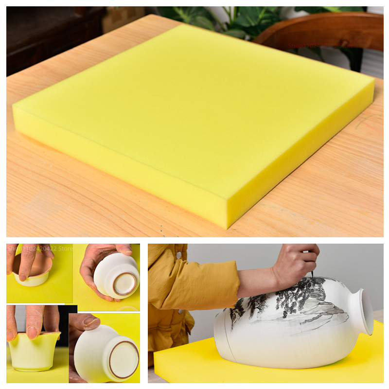 Desk Setup Clean - 陶器ツール 45 センチメートルスポンジテーブルマット高密度肥厚スポンジパッド吸収性クリーニング DIY セラミックプレートクイックスタイリング