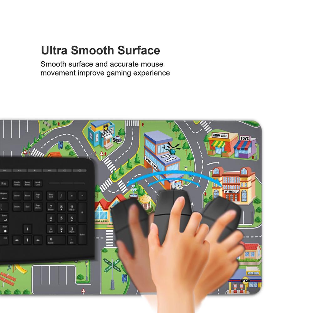 PCゲームセットアップアクセサリーシティロード漫画マウスパッ - Desk Setup Gaming Pc のレビューと価格