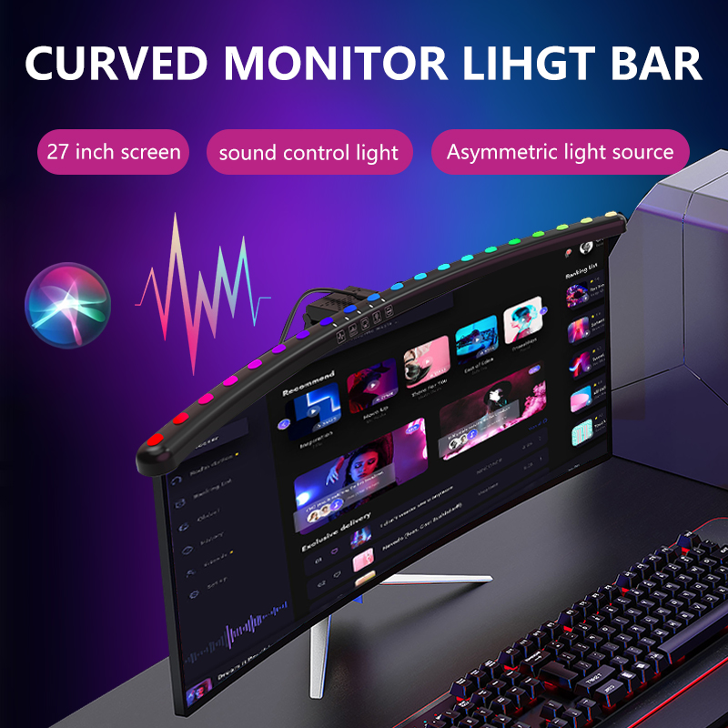 RGBライトバーモニター スマートWiFiルームデコレーショ - Desk Setup No Monitor のレビューと価格
