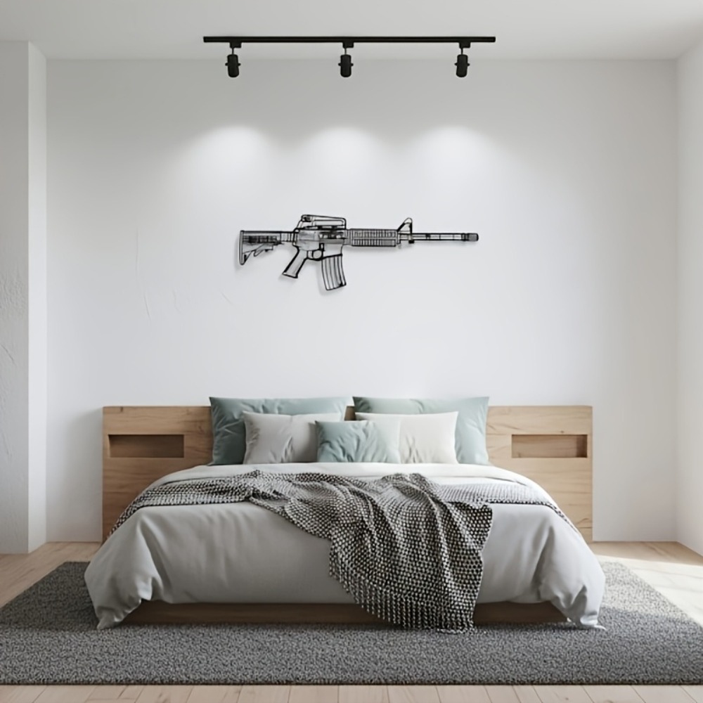 CIFbuy M4ライフル AR15ガン シルエット柄 ゲー - Rubber Mat Desk のレビューと価格