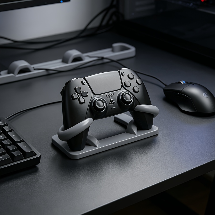 ミニマリズムゲームコントローラーホルダー 3D プリント滑り - Gaming Setup Desk のレビューと価格