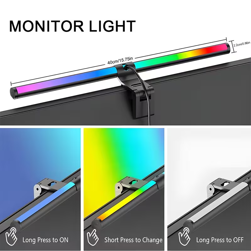 LEDモニターライトバー 30cm 40cm コンピューター - Desk Setup No Monitor のレビューと価格