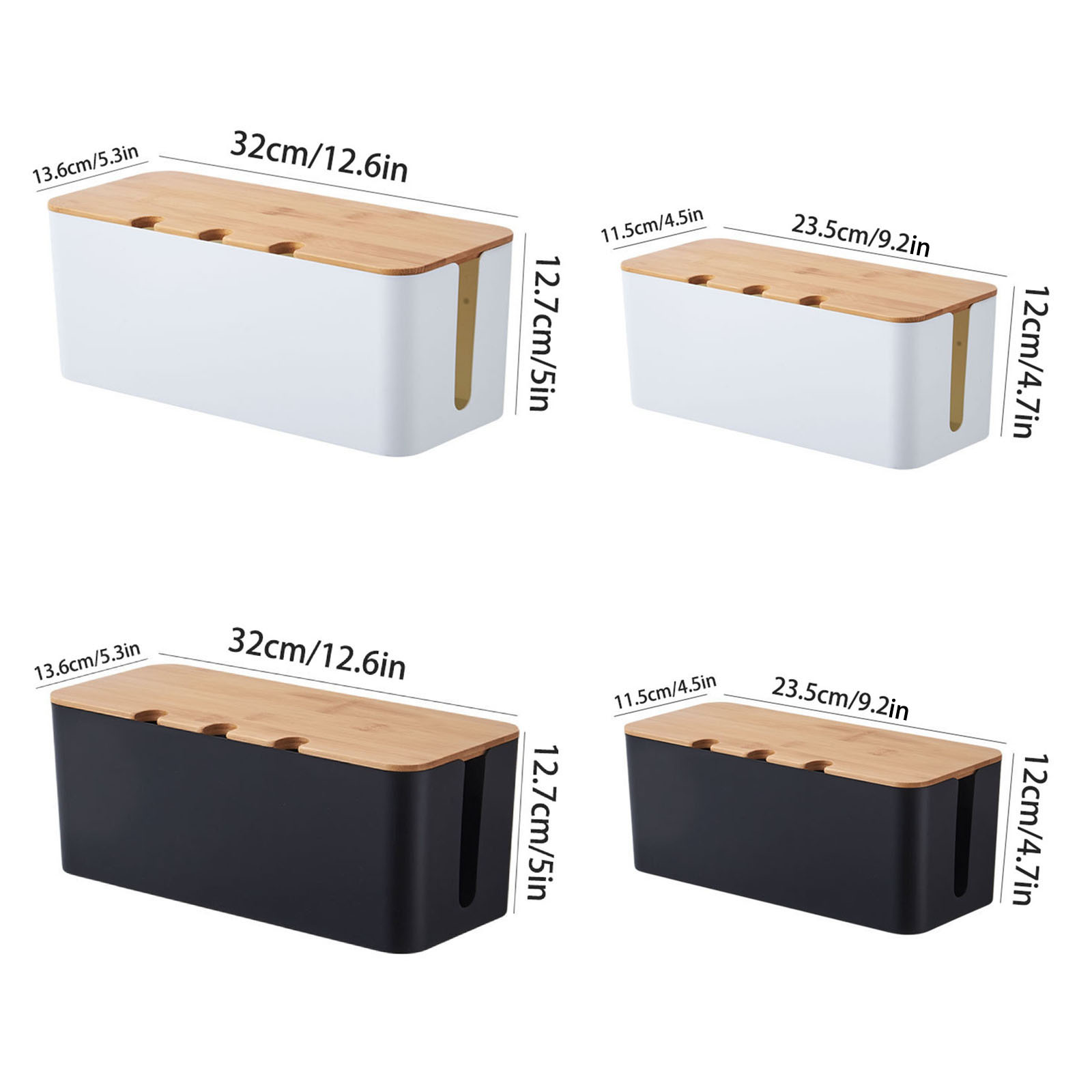大型ケーブル管理ボックス – テレビワイヤー、コンピューター - Desk Setup Hub のレビューと価格