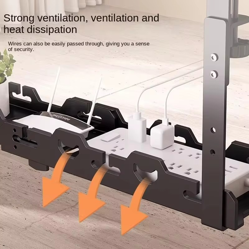 机下用金属製トレイ、ケーブル管理と収納用、家庭やオフィスでの - Desk Setup Living Room のレビューと価格