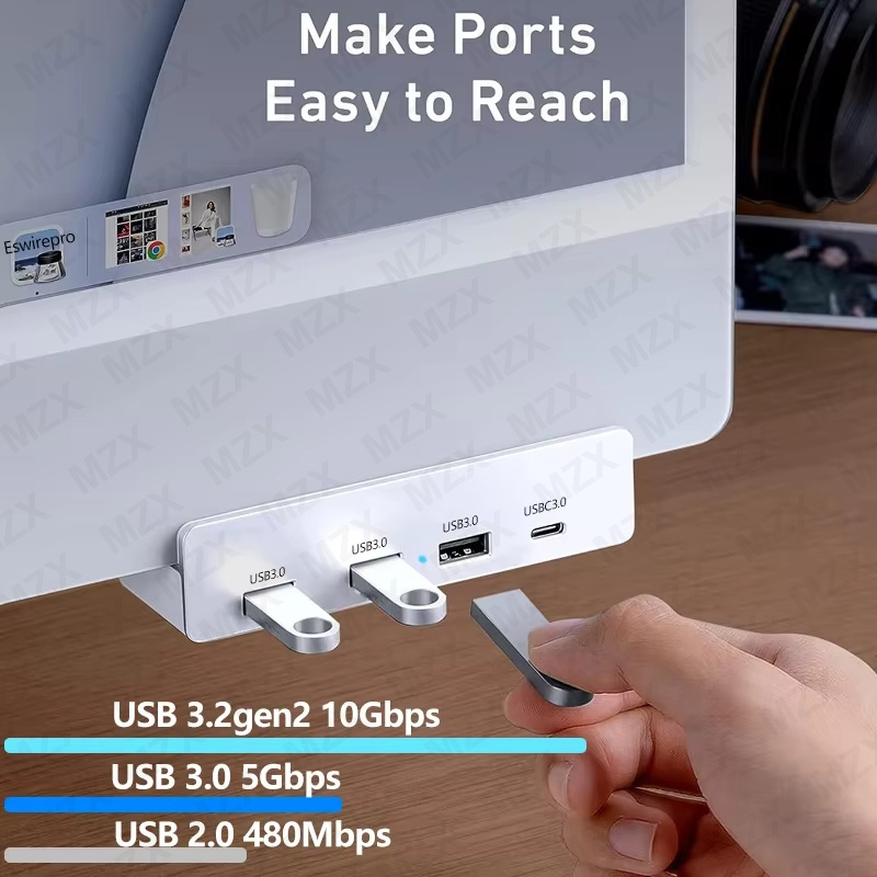 MZX USB 3.0 3.2 ハブ 5Gbps 10Gbp - Desk Setup Hub のレビューと価格