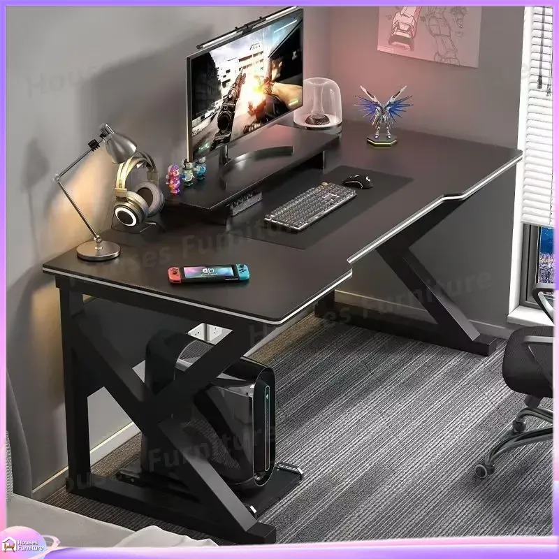 カフェメタルゲーミングデスクブラックMDFコンピューターテー - Desk Setup Gaming Pc のレビューと価格
