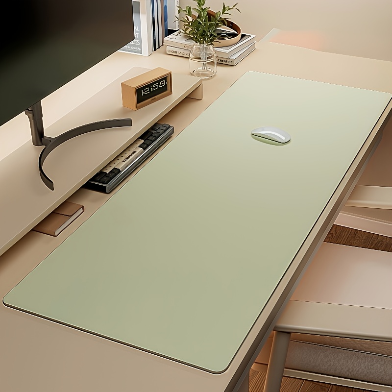 1個の大型フェイクレザーマウスパッド、滑り止め防水デスクパッ - Desk Setup Clean のレビューと価格