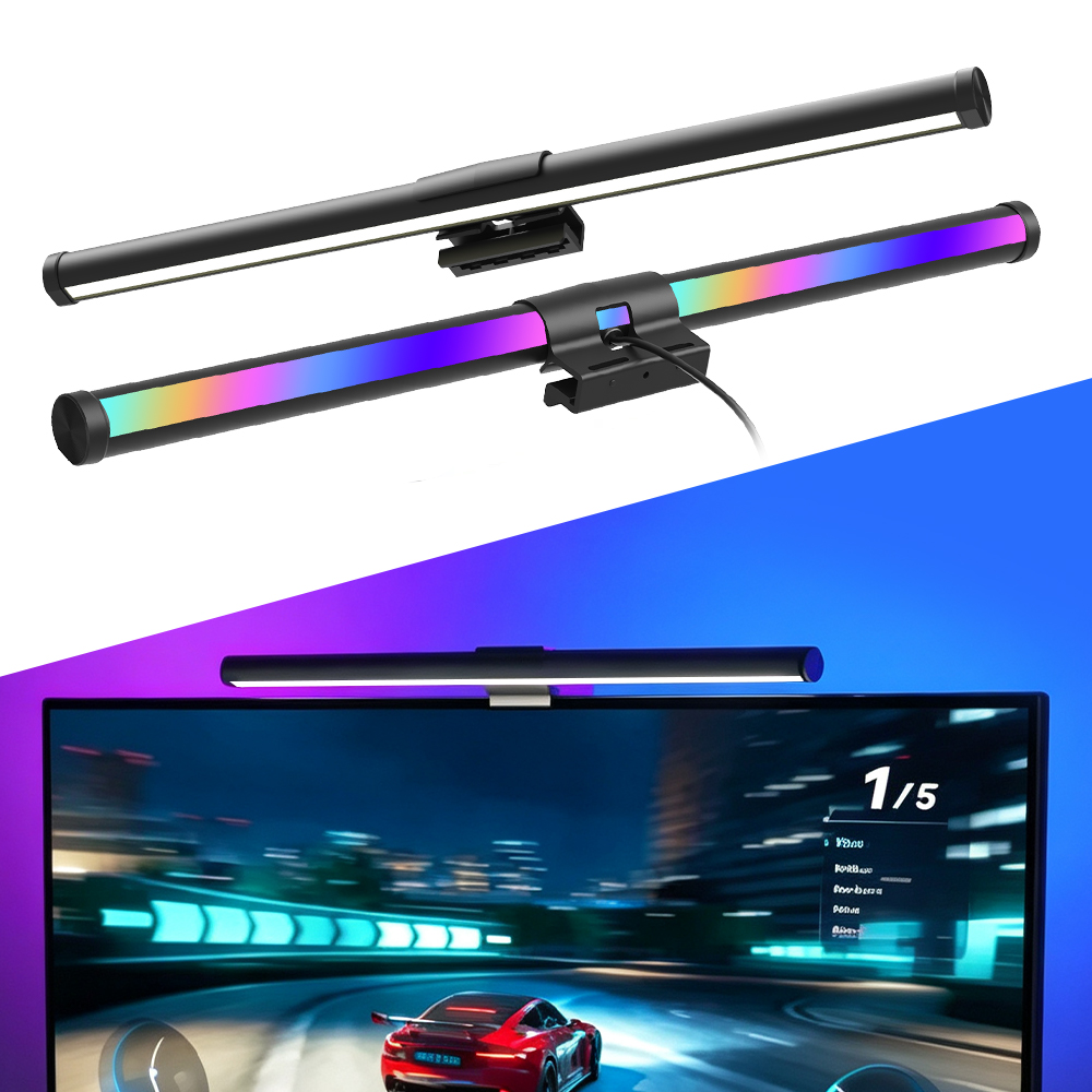 RGBモニターライトバー設定 調光可能なLEDライト WiF - Desk Setup No Monitor のレビューと価格