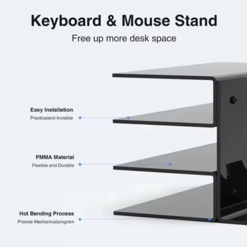 キーボードスタンド 3段アクリル収納ラック マウスホルダー付 - Gaming Setup Desk のレビューと価格