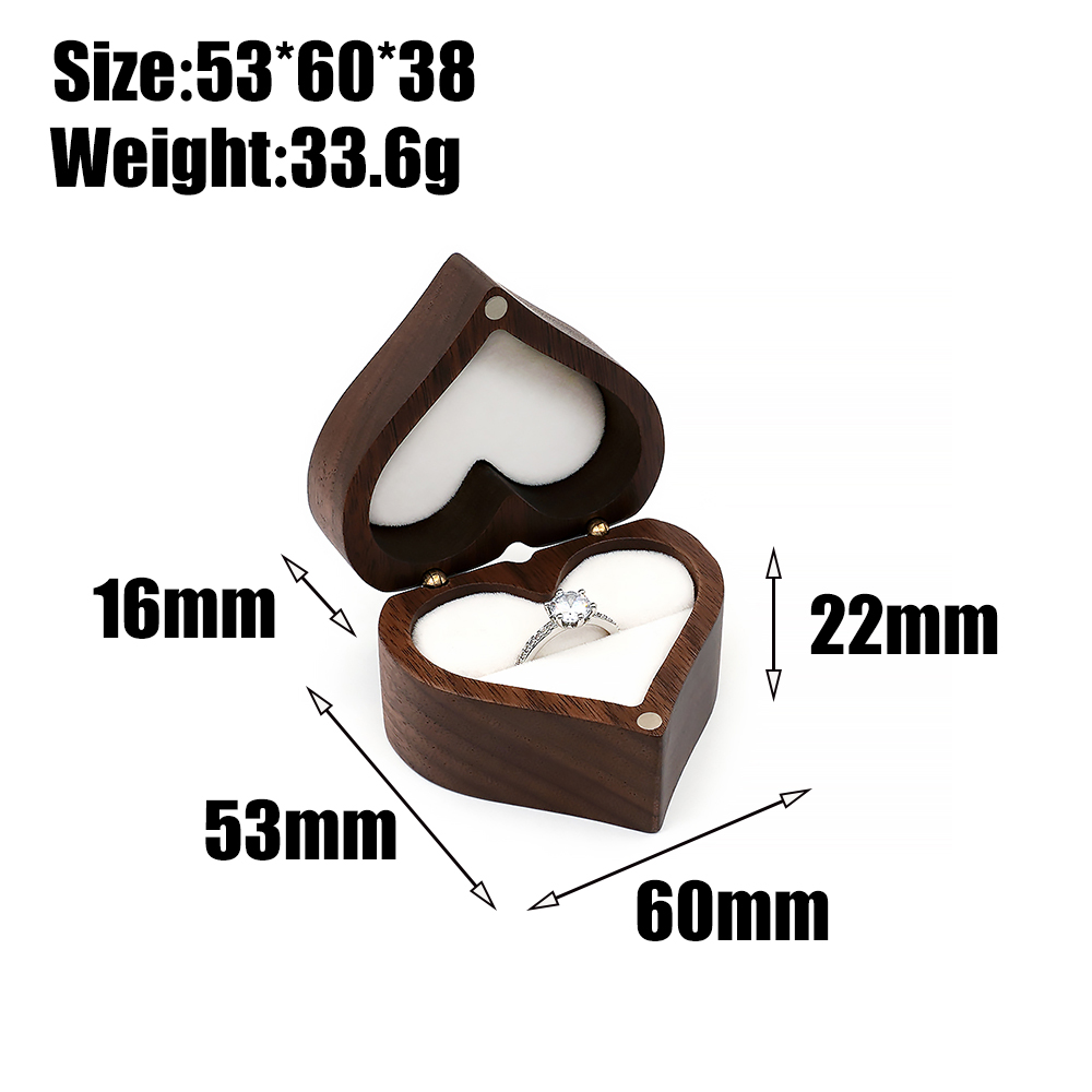 結婚式用リングボックス ヴィンテージ風ウォールナット木製ジュ - Ring Binder Box のレビューと価格