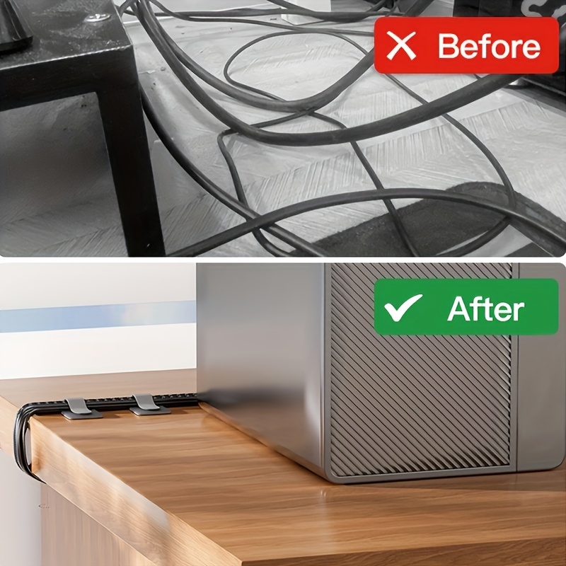 ケーブルタイ 再利用可能なストラップ ベルクロ フックとルー - Desk Setup Charging Station のレビューと価格
