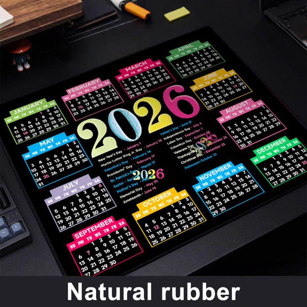 2026 カレンダー マウスパッド 防水 ホーム オフィス  - Rubber Mat Desk のレビューと価格