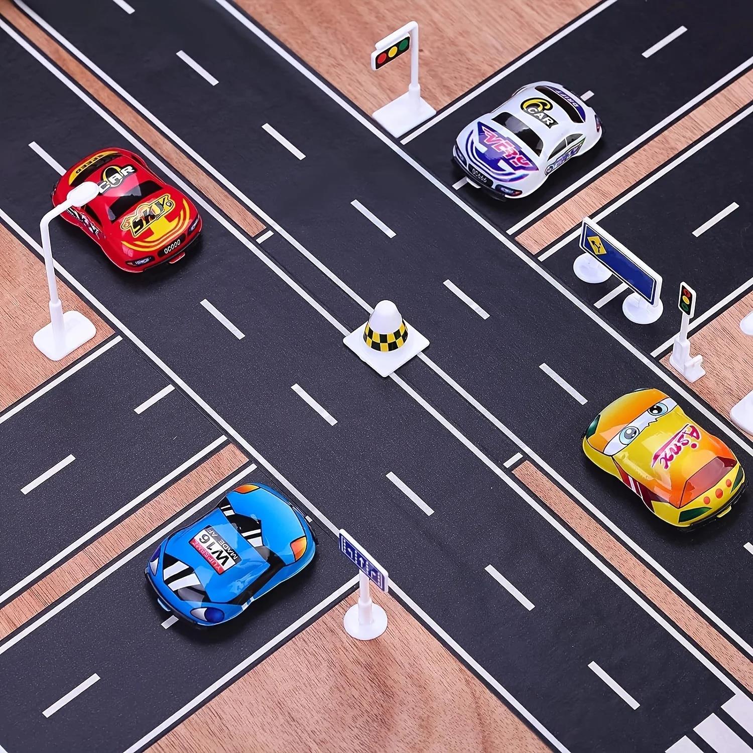 1～2ロールの再利用可能な道路標識ステッカー、黒い高速道路テ - Desk Setup Black のレビューと価格