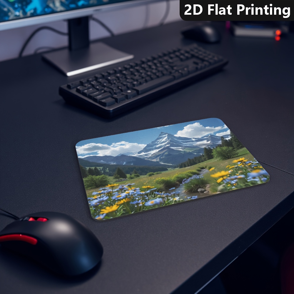 ゲーミングオフィスノンスリップマウスパッド風光明媚な山の花の - Desk Setup Gaming Pc のレビューと価格