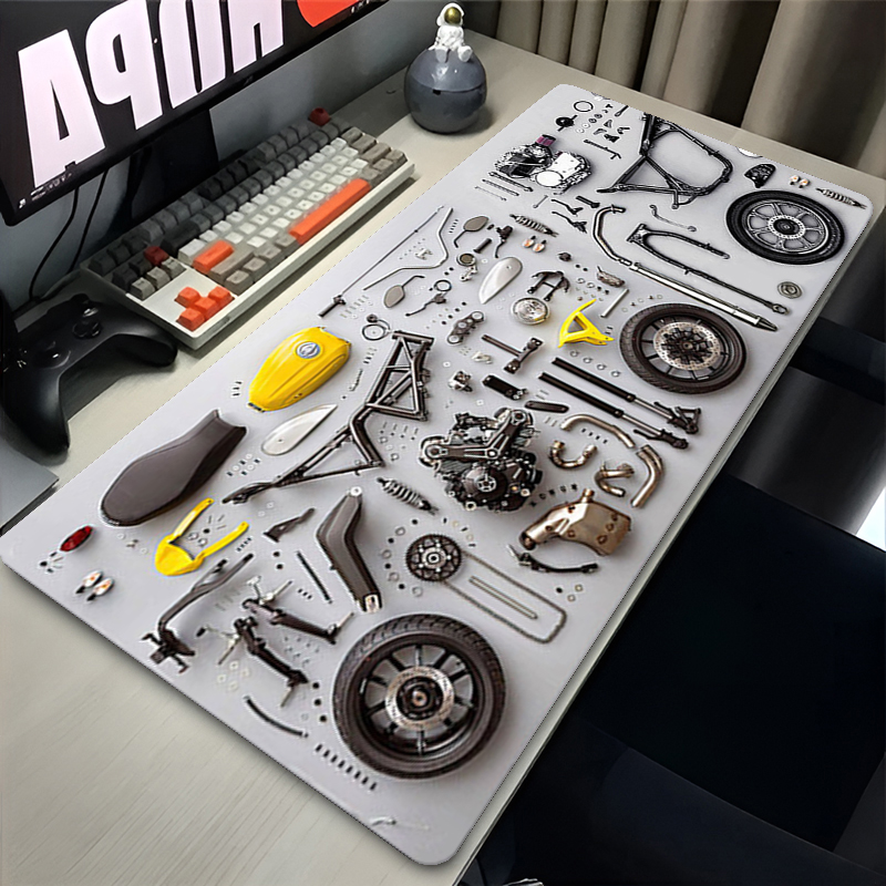 分解図 ゴム製マウスパッド マウスパッド XXL ゲームアク - Rubber Mat Desk のレビューと価格