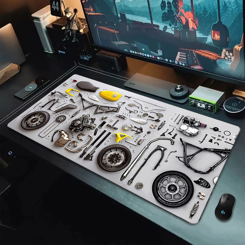 分解図 ゴム製マウスパッド マウスパッド XXL ゲームアク - Rubber Mat Desk のレビューと価格