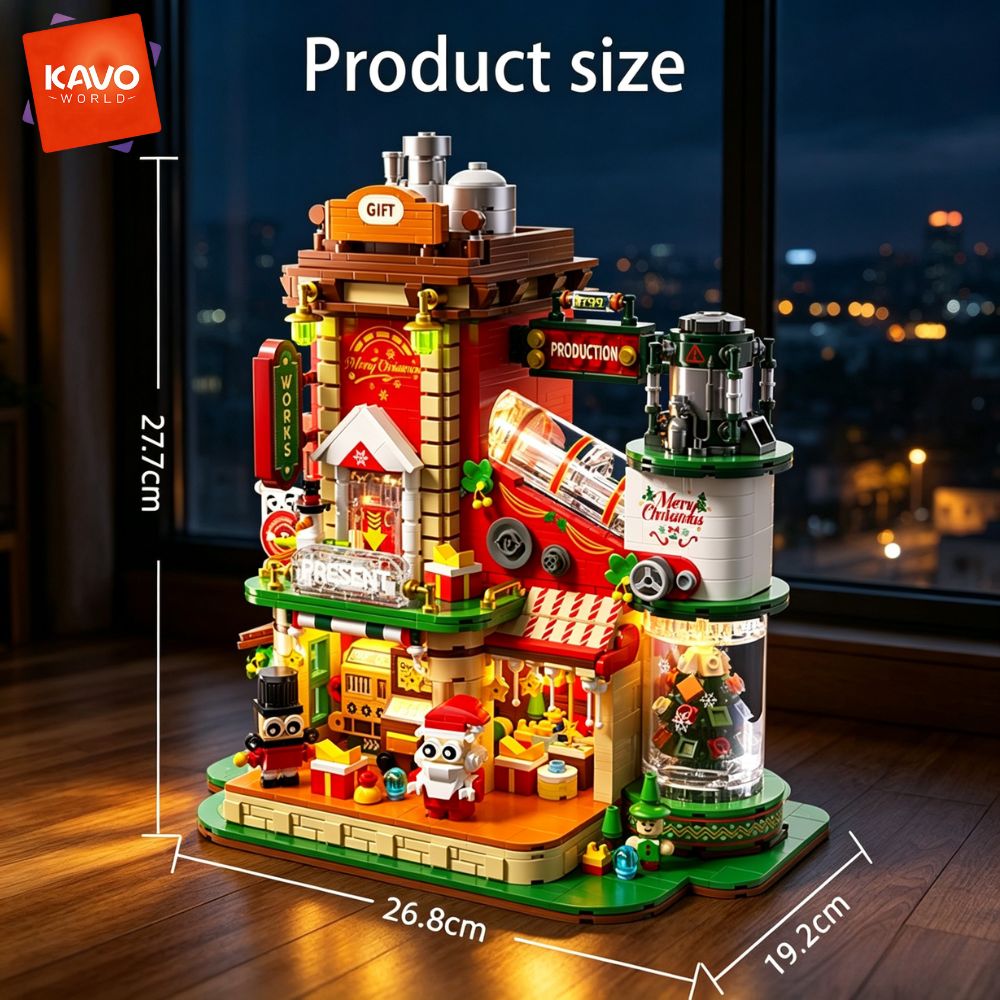 KAVOWORLD 2775ピース クリスマスギフト 工場ビ - Desk Setup Options のレビューと価格