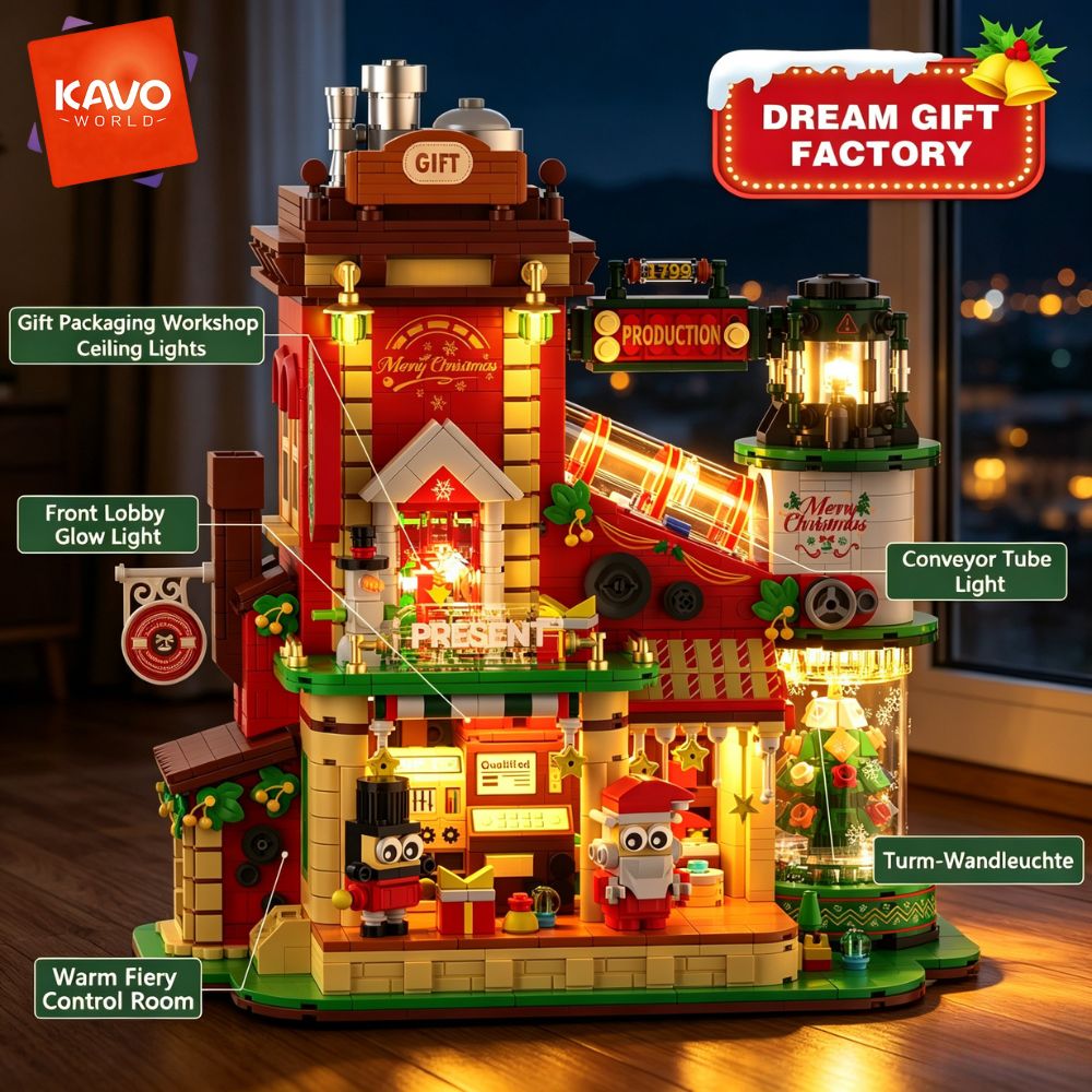 KAVOWORLD 2775ピース クリスマスギフト 工場ビ - Desk Setup Options のレビューと価格