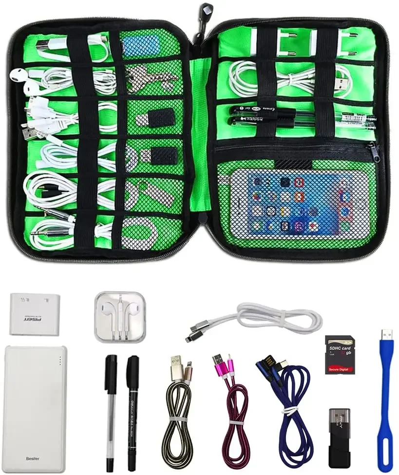 ケーブルオーガナイザー収納バッグシステムキットケース USB - Cable Box Organizer のレビューと価格