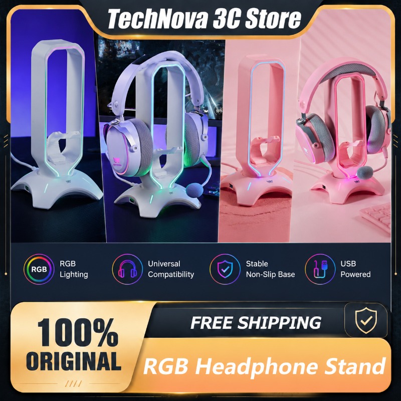 Waizowl RGB ヘッドフォンスタンド ゲーミングヘッ - Desk Setup Headphone Stand のレビューと価格