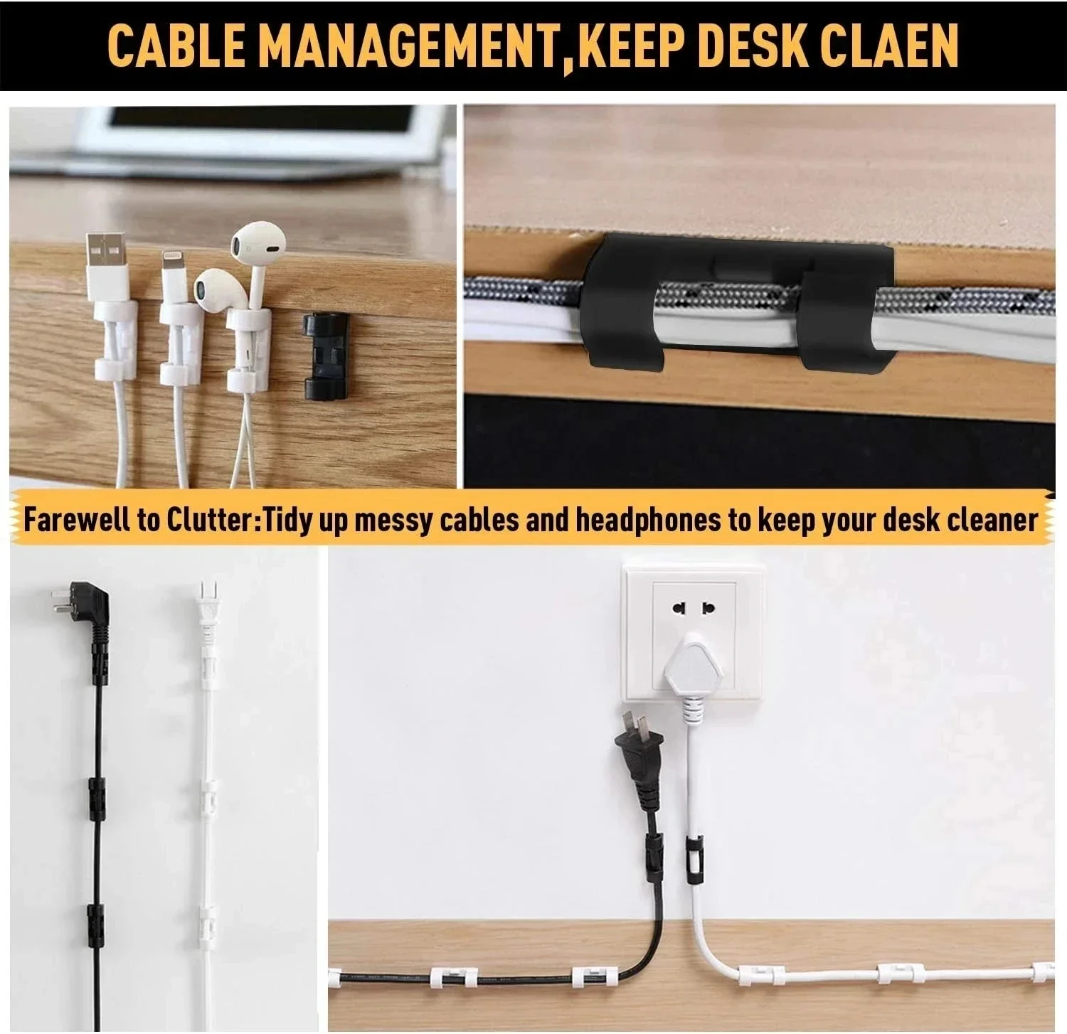 ケーブルクリップオーガナイザー、ドロップワイヤーホルダー、コ - Cable Box Organizer のレビューと価格